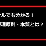 サルでも分かる原理原則・本質!超簡単に6分40秒で解説してみましたw
