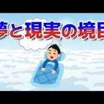 現実も夢も同じ原理原則で出来ているのかも知れない。